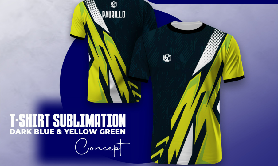 Dark Blue & Yellow Green Concept Tee