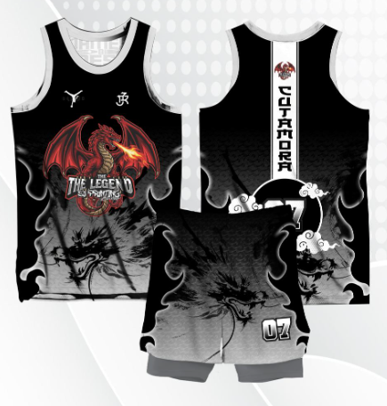 Black & Red Dragon Jersey Design